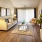 a living room with a wood floor